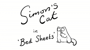 Bed Sheets - Simons Cat  B&W.