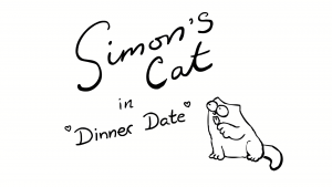Dinner Date Main Course - Simons Cat BLACK & WHITE