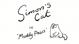 Muddy Paws - Simons Cat BW