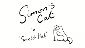 Scratch Post - Simons Cat BLACK WHITE
