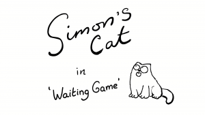 Waiting Game - Simons Cat BLACK WHITE